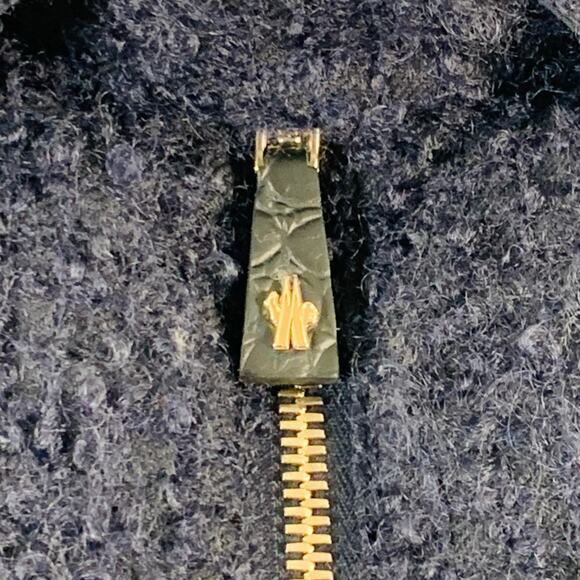 MONCLER by GIAMBATTISTA VALLI Size XS Cathy Navy Faux Fur Zip Pockets Coat - Picture 2 of 12